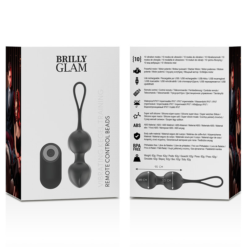 BRILLY GLAM - Vibrerande Kegelkulor med Fjärrkontroll