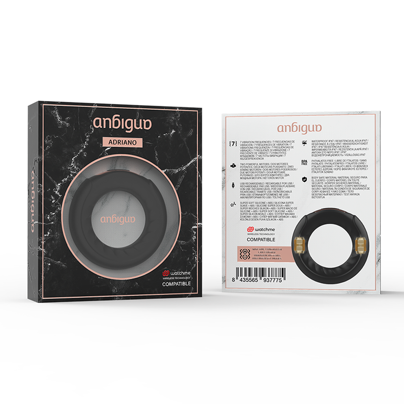 ANBIGUO Adriano vibrerande ring med Watchme teknik