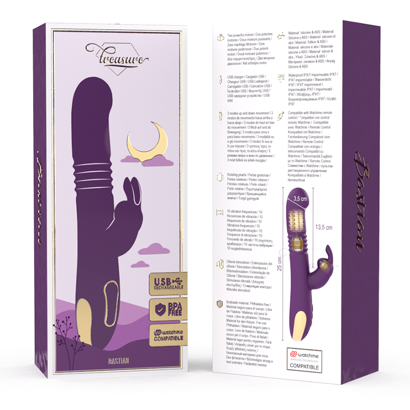 TREASURE BASTIAN RABBIT UP & DOWN rotator och vibrator