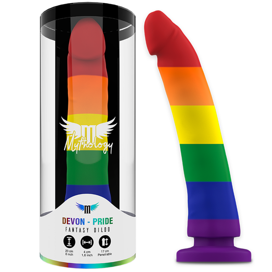 MYTHOLOGY Devon Pride Dildo L i färgglad design