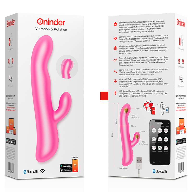 ONINDER RABBIT & ROTATION PINK vibrator