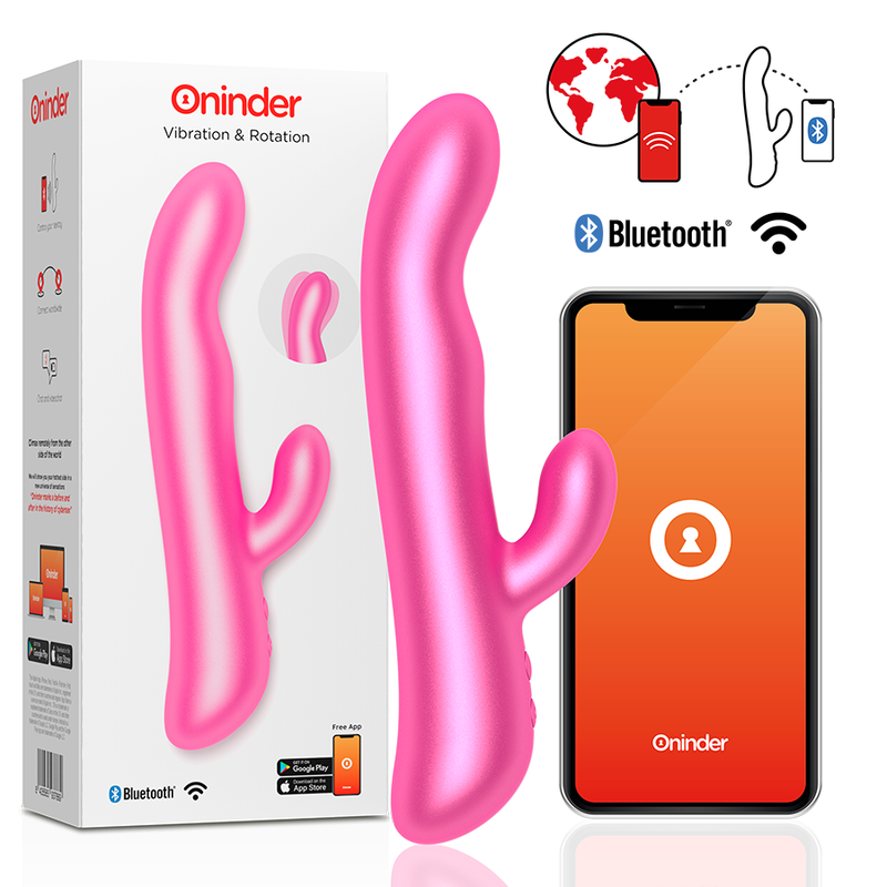 ONINDER RABBIT & ROTATION PINK vibrator