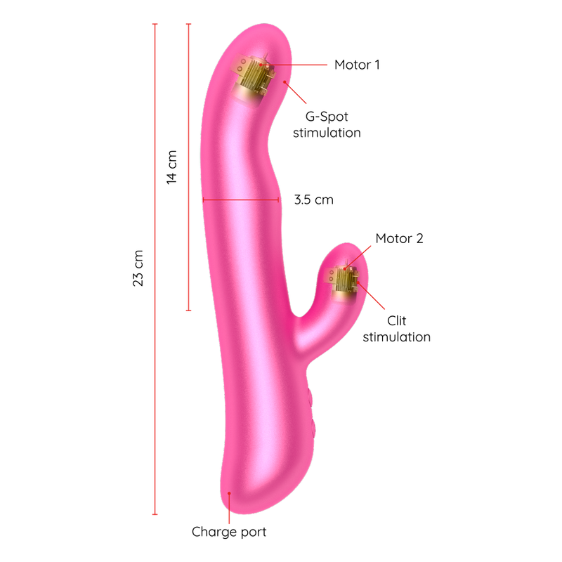 ONINDER RABBIT & ROTATION PINK vibrator
