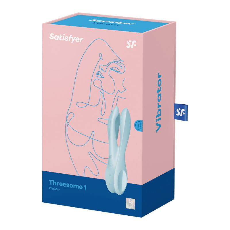 SATISFYER - THREESOME 1 VIBRATOR BLÅ