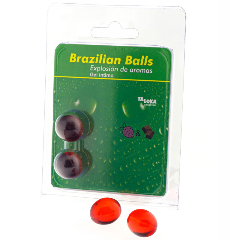 TALOKA 2 Brazilian Balls intim gel med jordgubb och chokladdoft