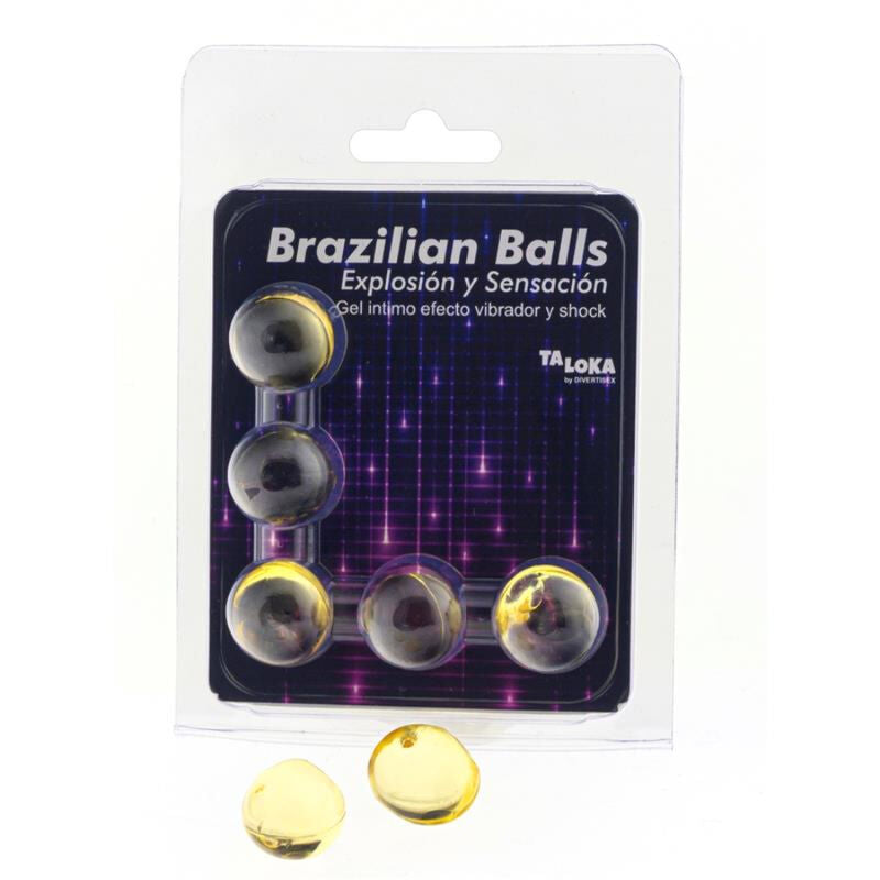 TALOKA 5 Brazilian Balls med vibrerande och chockeffekt