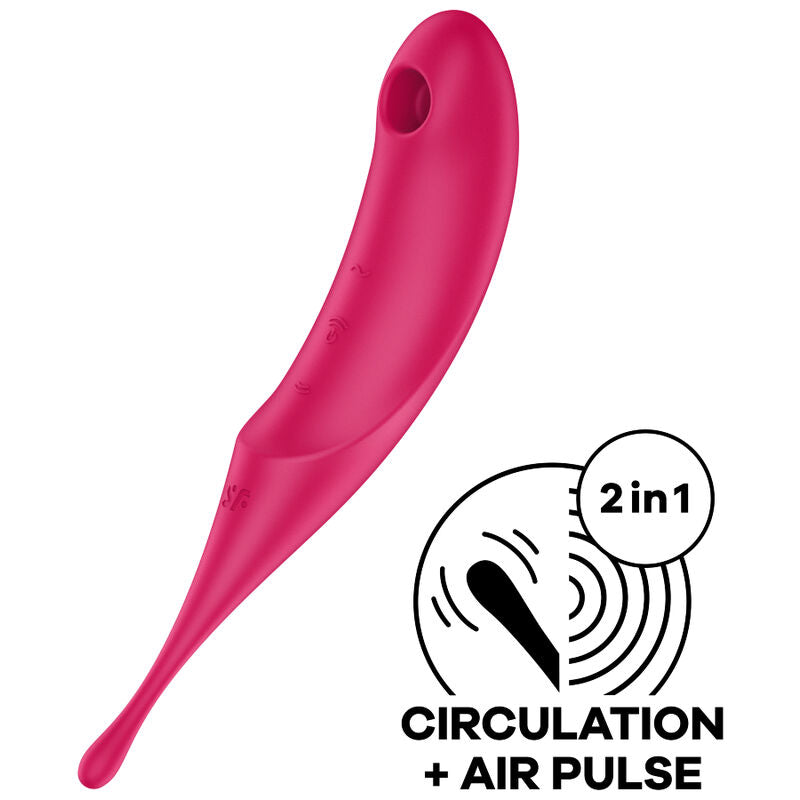 Satisfyer Twirling Pro Air Pulse Stimulator och Vibrator i röd färg