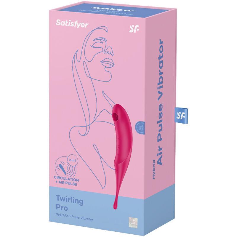 Satisfyer Twirling Pro Air Pulse Stimulator och Vibrator i röd färg