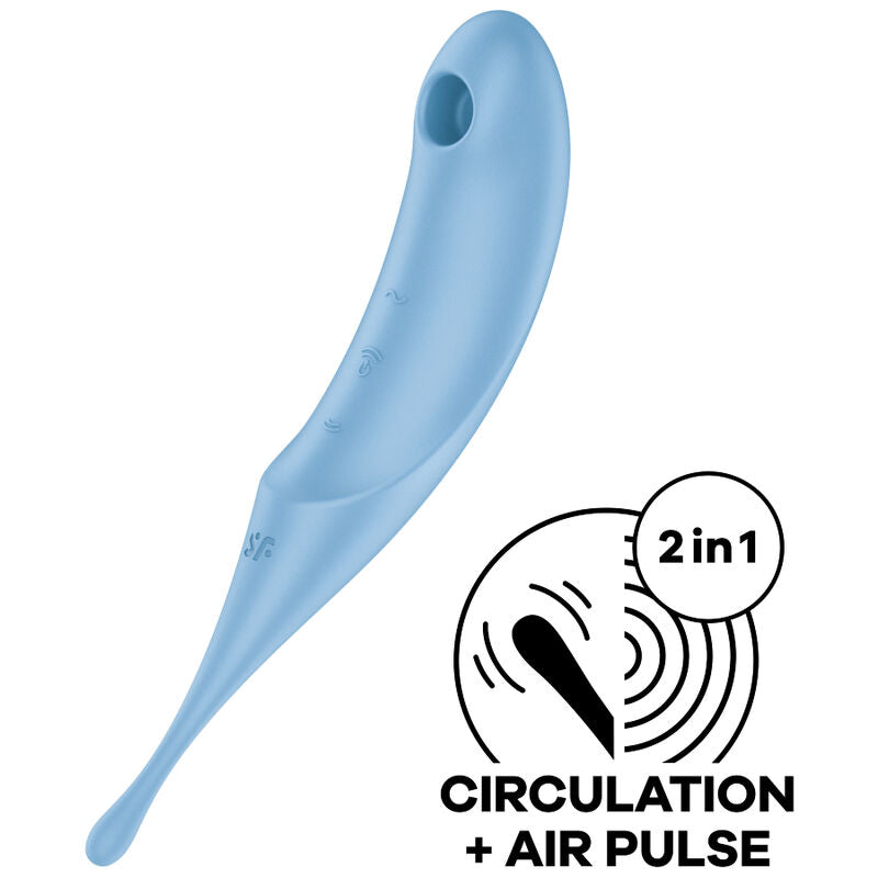 Satisfyer Twirling Pro Air Pulse Stimulator och Vibrator i blått