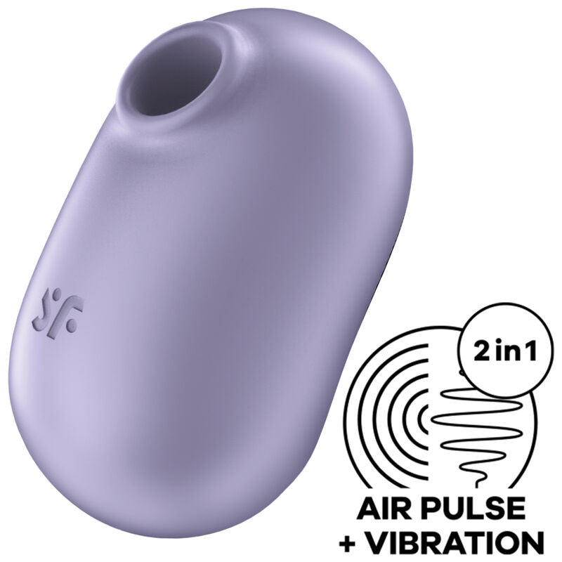 Satisfyer Pro To Go 2 dubbel lufttrycksvibrator i lila