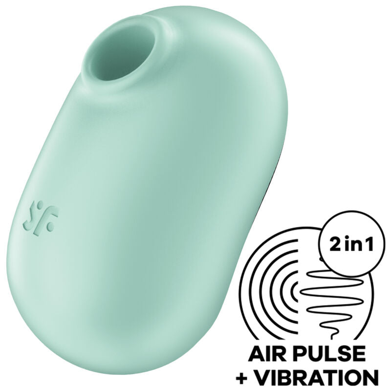 Satisfyer Pro To Go 2 grön vibrator med luftpulser
