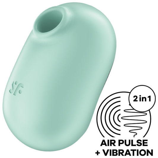 Satisfyer Pro To Go 2 grön vibrator med luftpulser