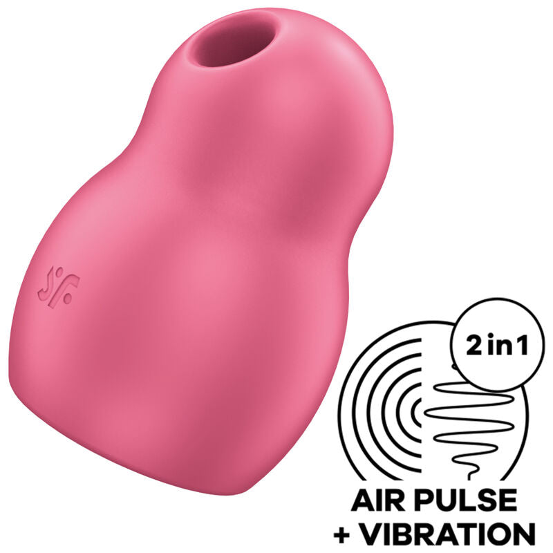 Satisfyer Pro To Go 1 dubbel luftpulsvibrator i röd färg