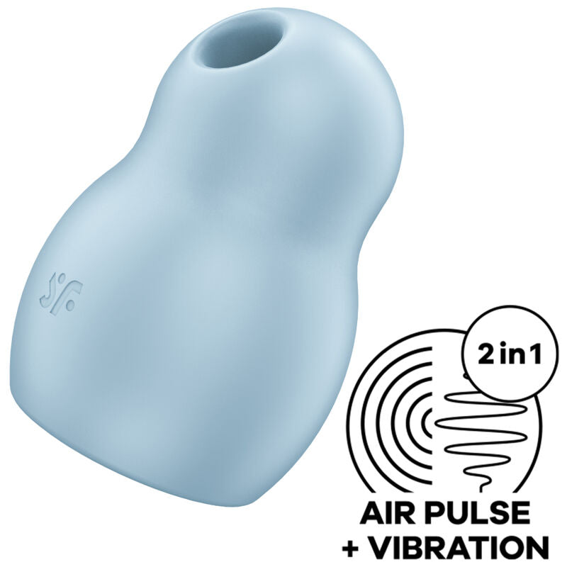 Satisfyer Pro To Go 1 dubbel luftpulsvibrator i blått