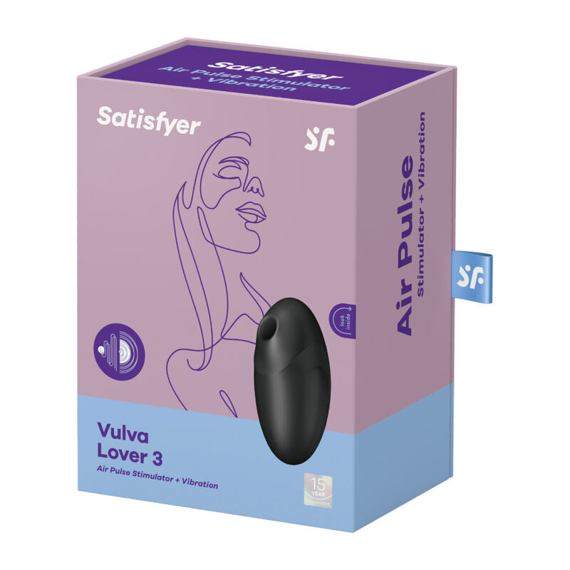 Satisfyer Vulva Lover 3 Air Pulse stimulator och vibrator svart