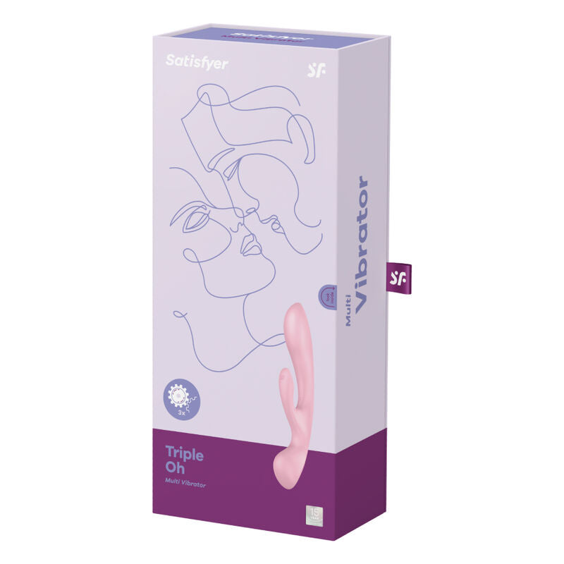 Satisfyer Triple Oh Hybrid Vibration i rosa