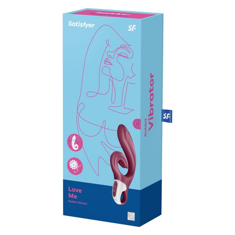 Satisfyer Love Me Rabbit Vibration i röd färg