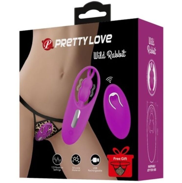 Pretty Love Wild Rabbit Stimulator för underkläder med fjärrkontroll