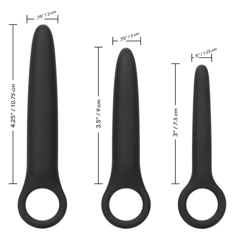 Silikon dilator trio för gradvis njutning och stimulering