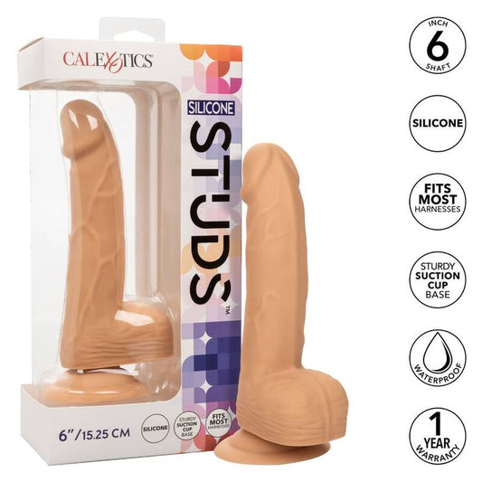 CalExotics Silicone Studs 15,24 cm i hudfärg