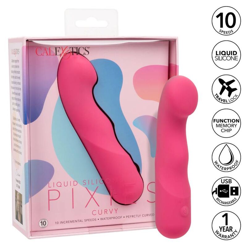 CalExotics Pixies Curvy Pink massager för njutning