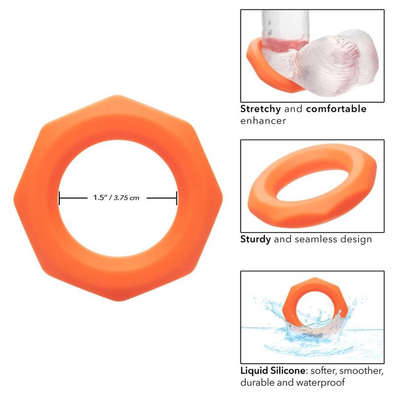 CalExotics Alpha Sexagon Ring i orange