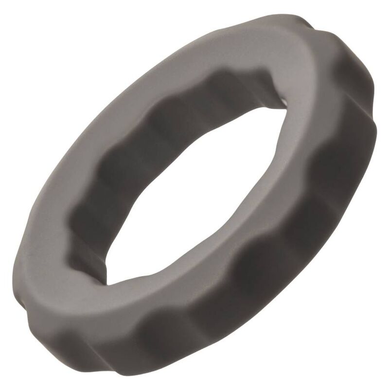 CalExotics Alpha Erect Ring i grått av flytande silikon