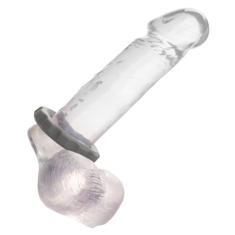 CalExotics Alpha Erect Ring i grått av flytande silikon