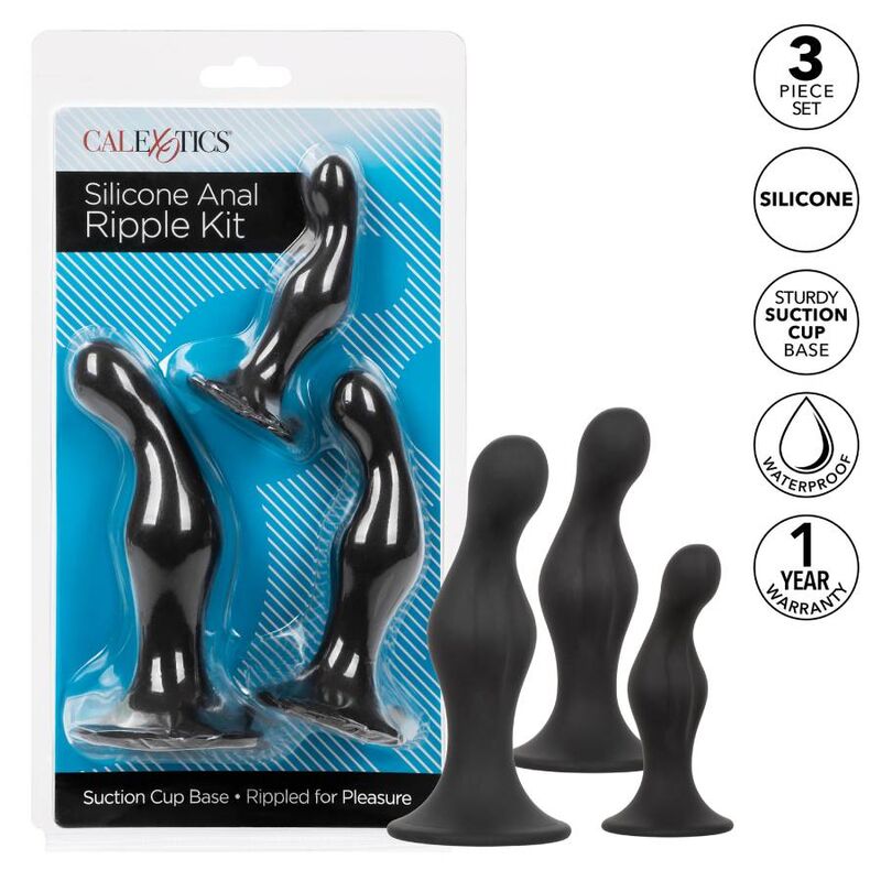 CalExotics Anal Ripple Kit med 3 analpluggar