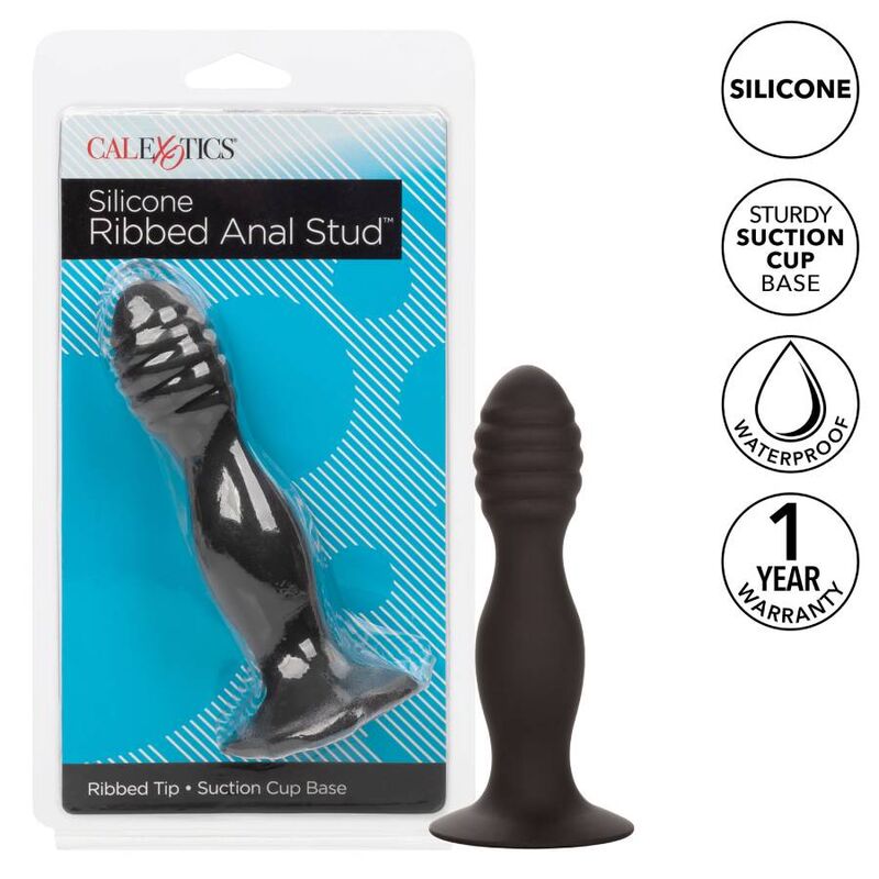 CalExotics Ribbad Anal Stud i silikon