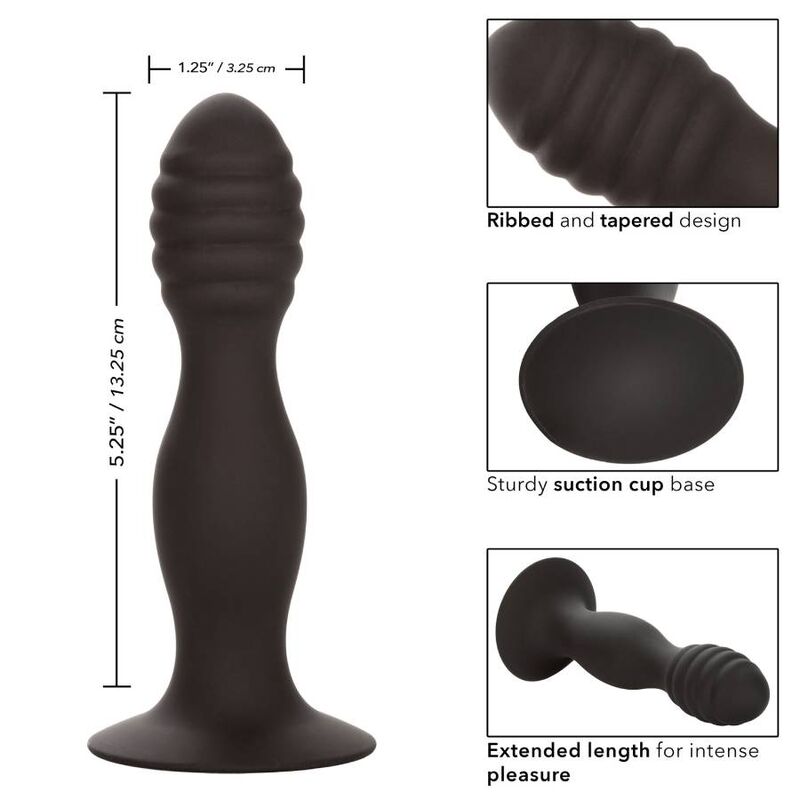 CalExotics Ribbad Anal Stud i silikon