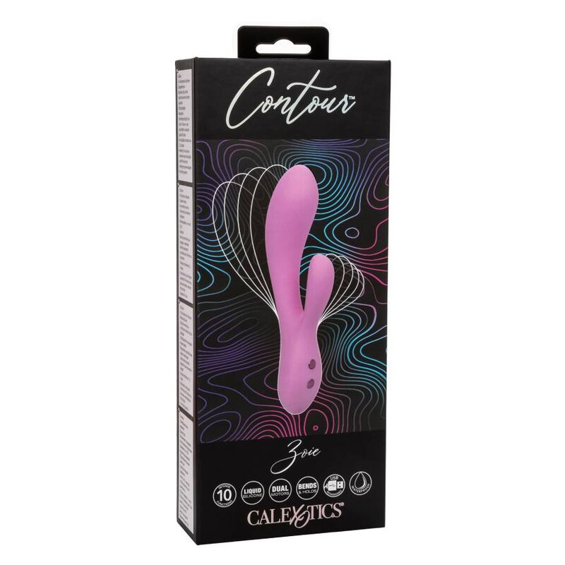 CalExotics Contour Zoie Pink - flexibel dubbel massager