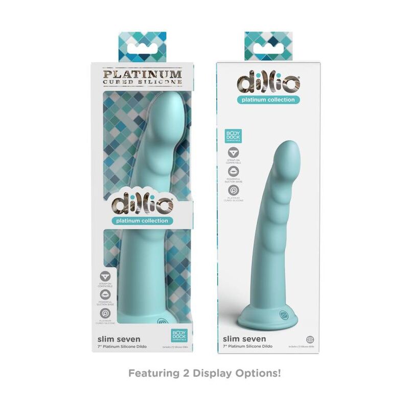 DILLIO Slim Seven 17,78 cm grön sexleksak