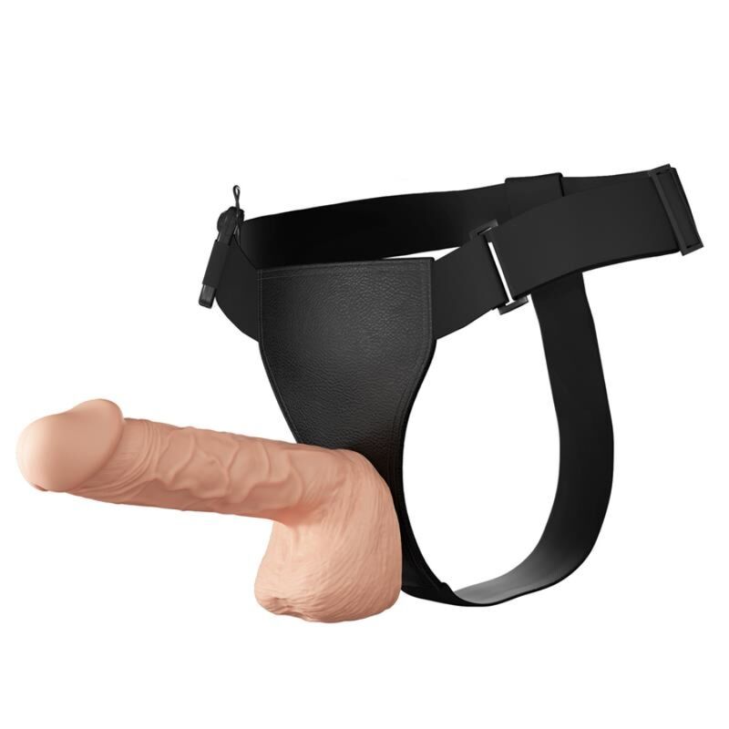 BAILE Ultra Passionate Harness med dildo 26 cm naturlig färg