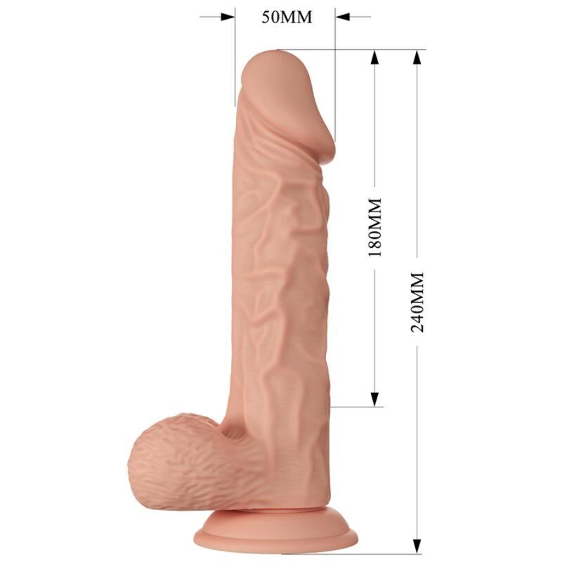 BAILE Buraq flexibel realistisk dildo 24 cm naturlig