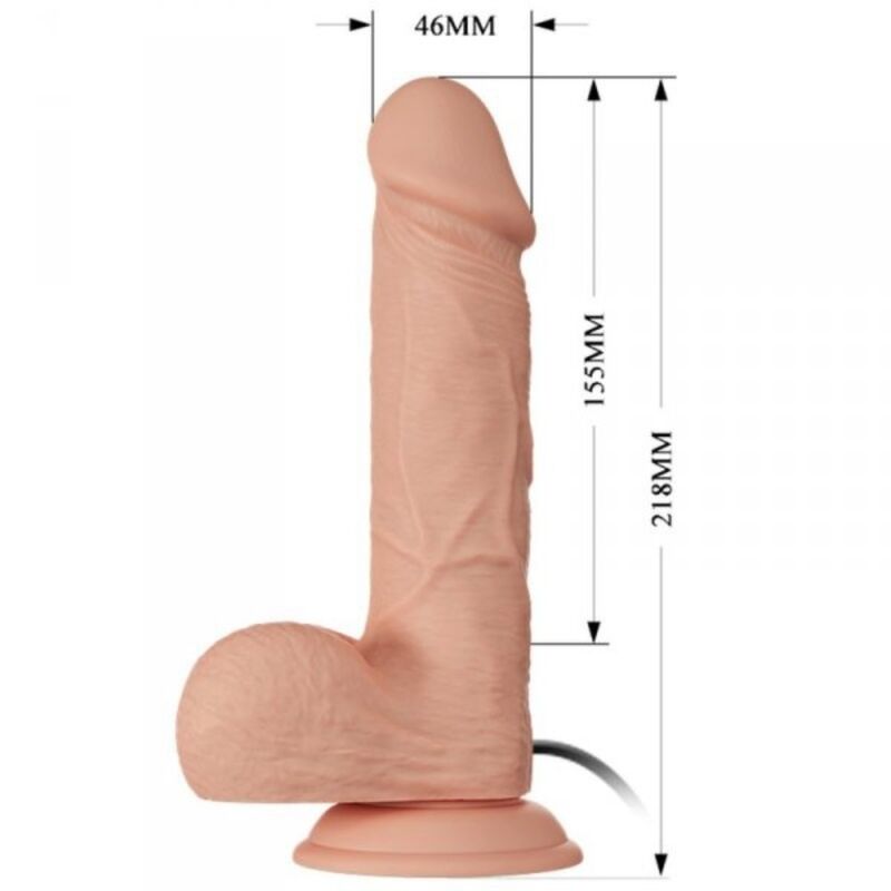 BAILE Bahamut Vibration Dildo 21.8 cm i naturlig färg