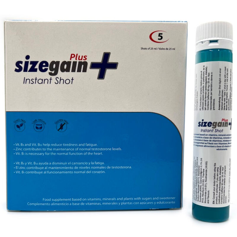 SizeGain Plus Instant Shot manlig energisator 5 enheter