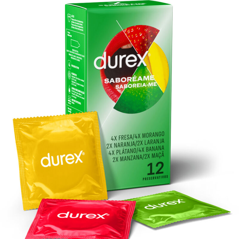 Durex Taste Me kondomer med fruktiga smaker, 12 enheter