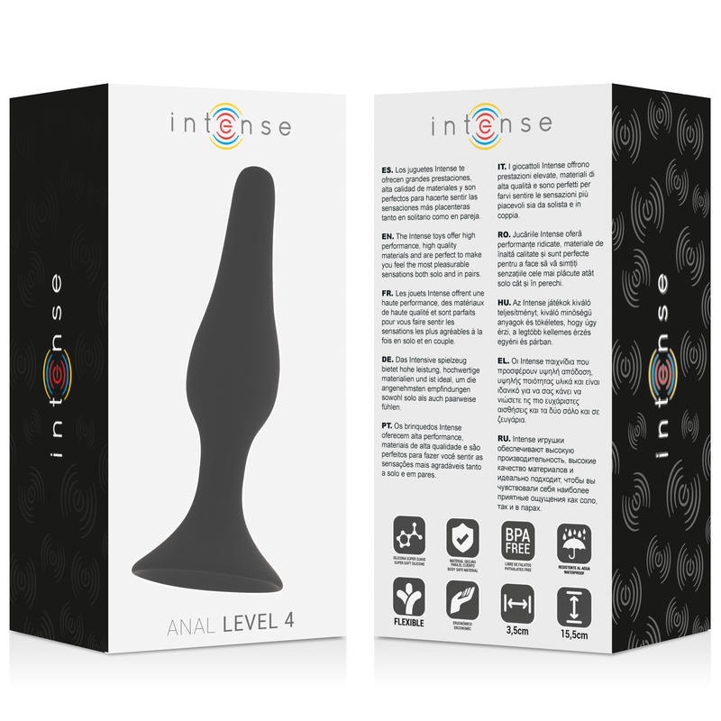 INTENSE Anal Level 4 15.5 cm svart leksak