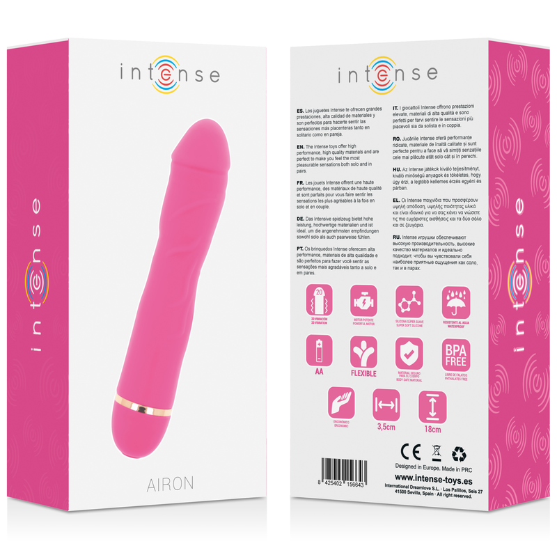 INTENSE AIRON vibrator i rosa silikon med 20 hastigheter