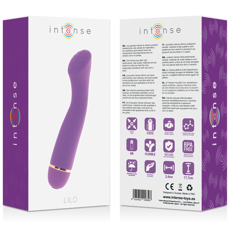 INTENSE LILO vibrator i lila silikon med 20 hastigheter