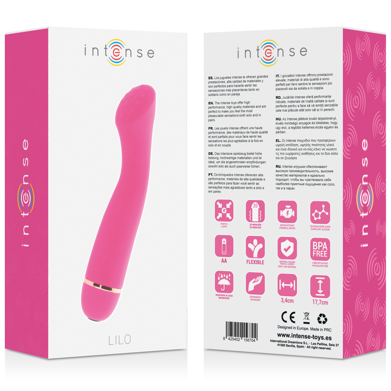 INTENSE LILO 20 hastigheter silikon rosa vibrator