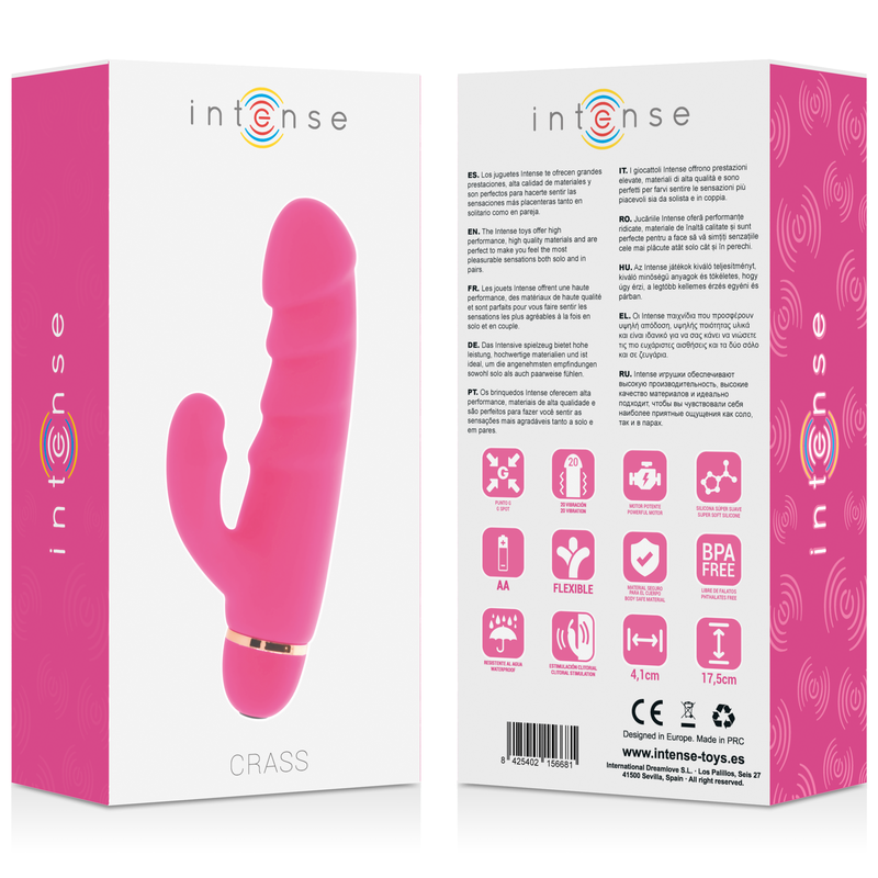 INTENSE - CRASS rosa vibrator med 20 hastigheter