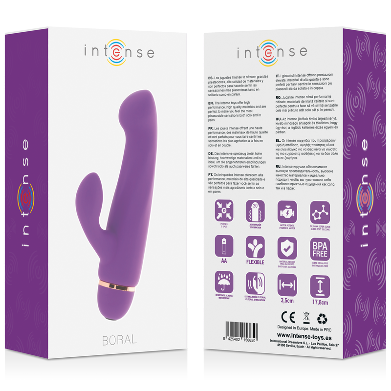 INTENSE BORAL vibrator i lila silikon med 20 hastigheter