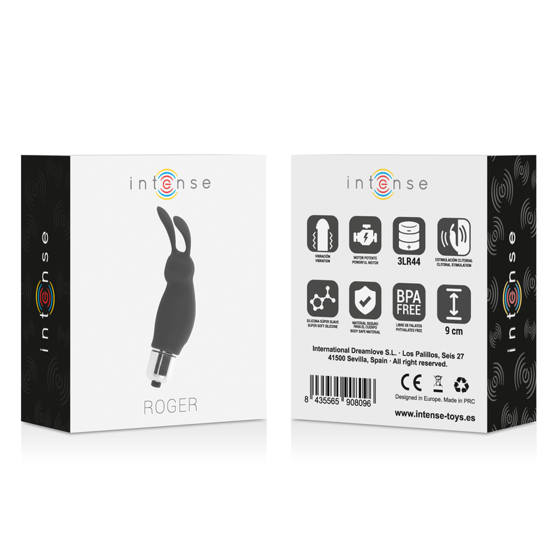 INTENSE Rabbit Roger Black - ergonomisk stimulator