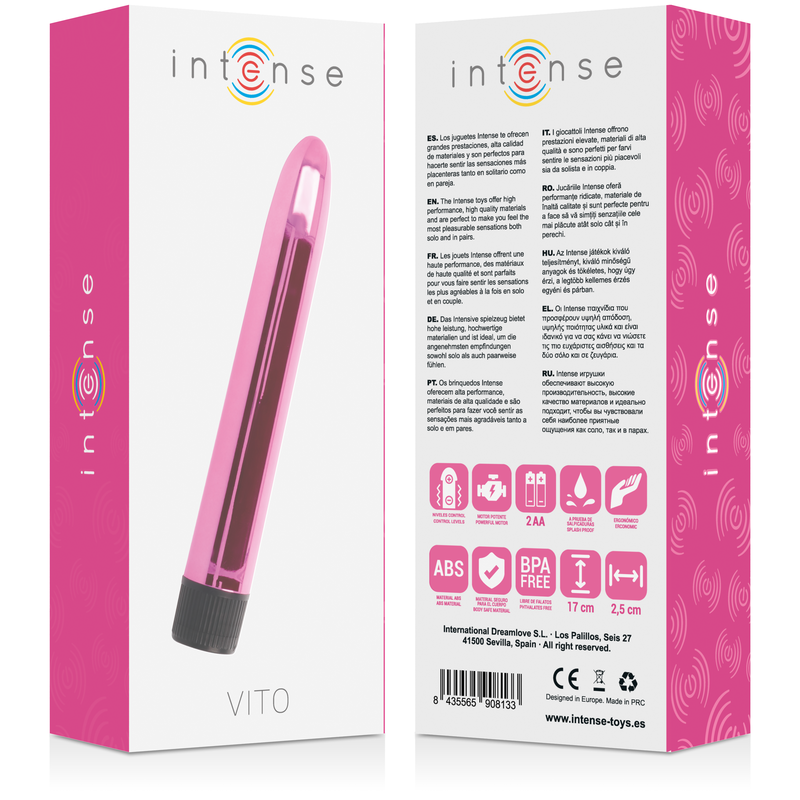 VITO vibrator rosa, medelstorlek, starka vibrationer