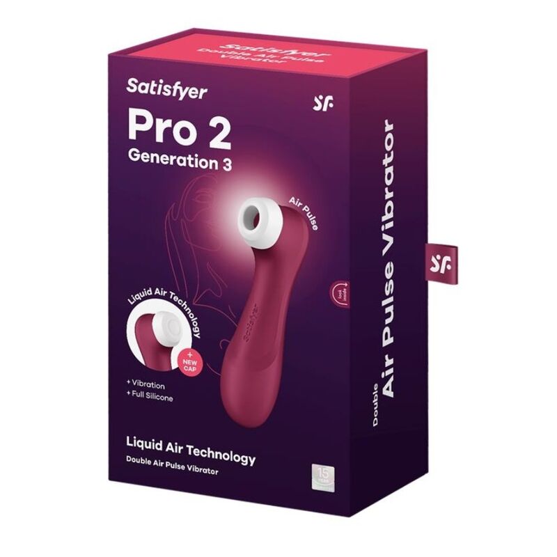 Satisfyer Pro 2 Generation 3 i vinröd färg