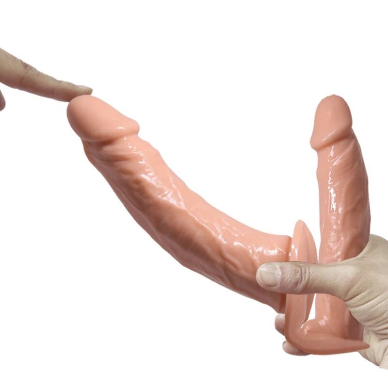 BAILE Ultra Passionate dubbel dildo med sängharnes