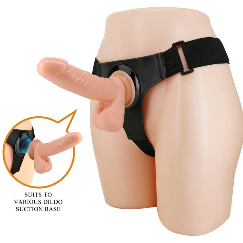 Pretty Love sängkants-harnes med dildo Tom 20 cm