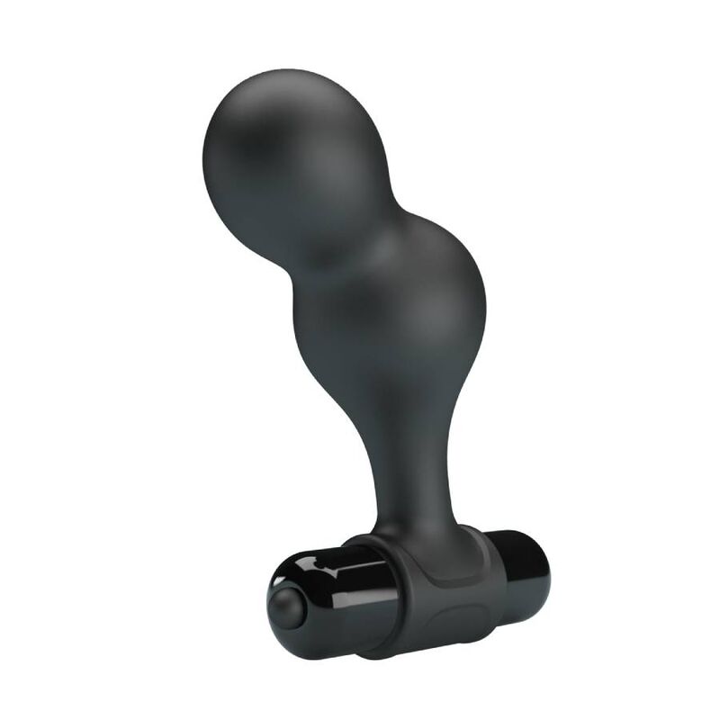 MR PLAY svart silikon vibrator analplugg